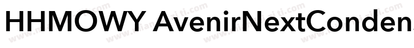 HHMOWY AvenirNextCondensed Bold粗体字体转换